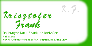 krisztofer frank business card